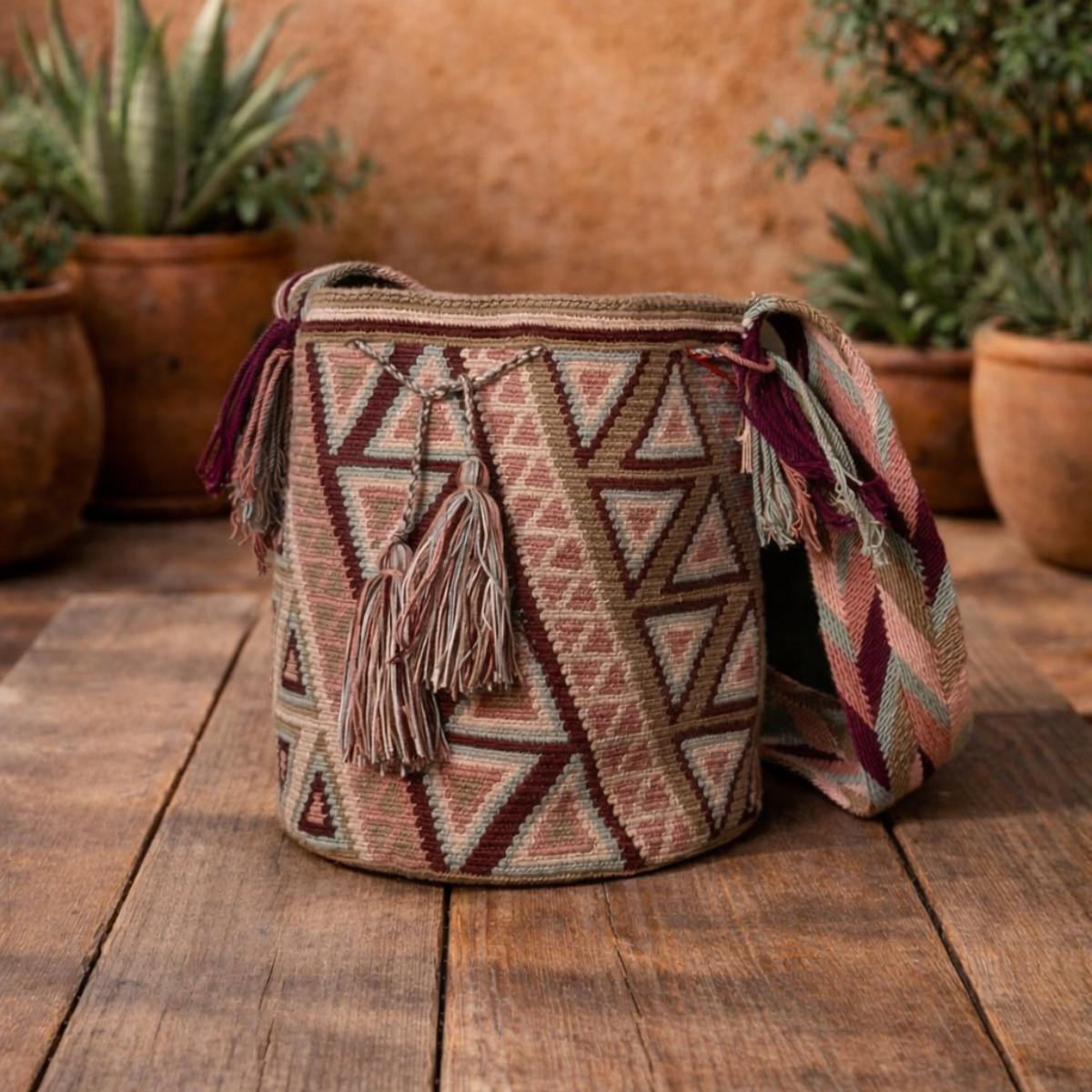 Mochila Wayuu  Delgada Gaza