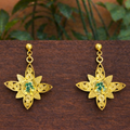 Pendiente Estrella Morralla  B.Oro 24 K