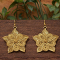 Pendiente Filigrana Flor De Loto B.Oro 24 Kl