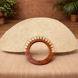 Abanico Iraca Madera Crudo