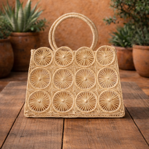 Bolso De Mano Bolitas En Iraca