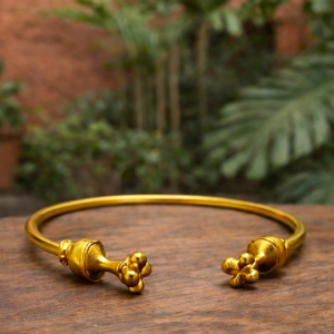 Brazalete Poporo Quimbaya Baño De Oro 24 K
