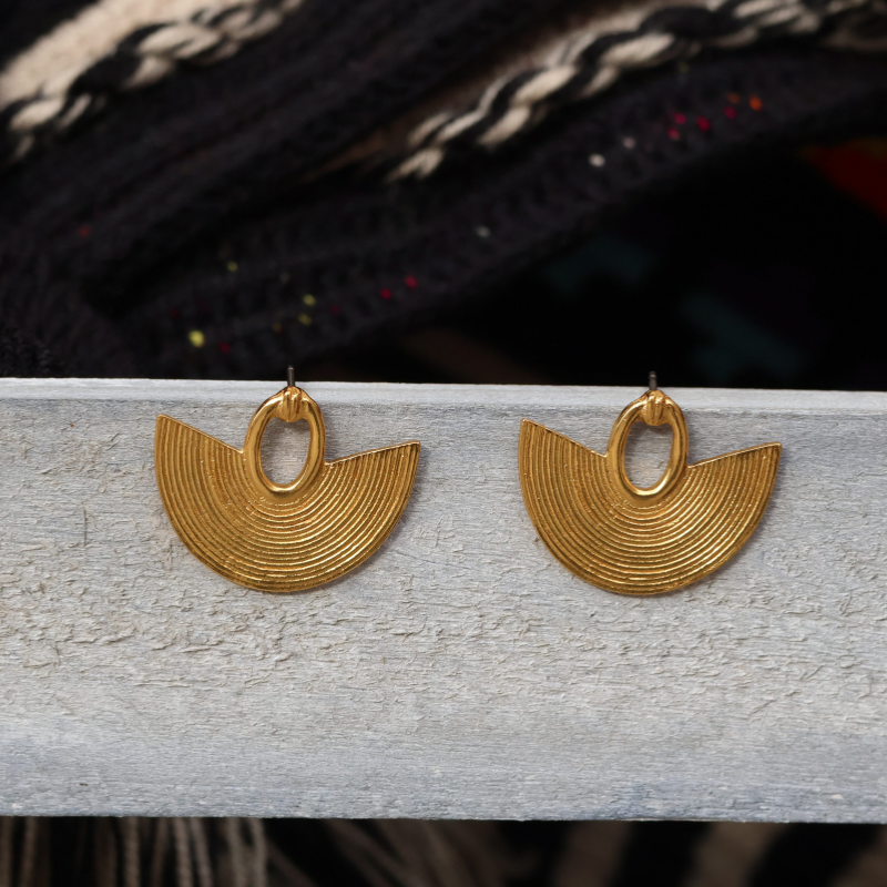 Pendiente Nariguera Sinú Peq. B. Oro 24 K - Imagen 2