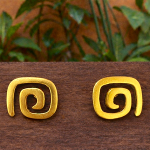 Pendiente Pequeño Calima B.Oro 24 K