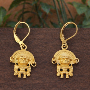 Pendiente Gancho Mini Zoomorfo B.Oro 24 K